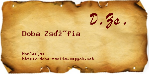 Doba Zsófia névjegykártya