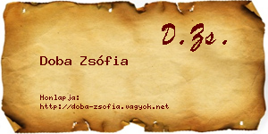 Doba Zsófia névjegykártya