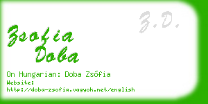 zsofia doba business card